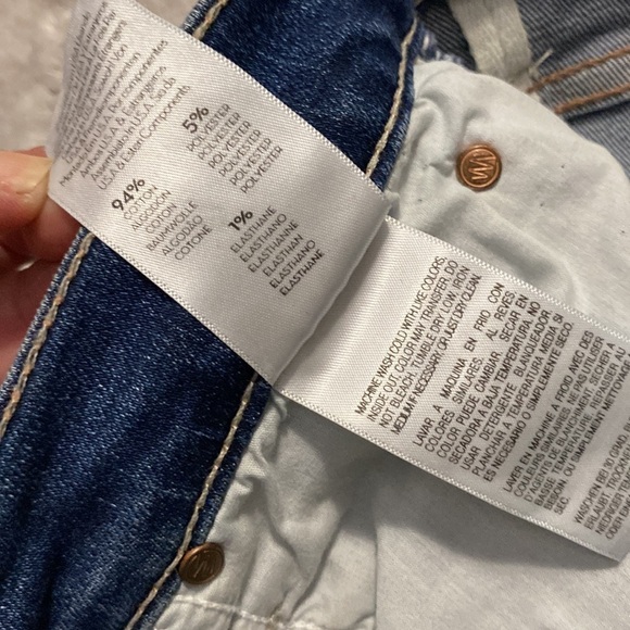 MOTHER THE STUNNER ZIP ANKLE STEP FRAY IN WALKING ON COALS HIGH RISE RAW HEM - Picture 15 of 15